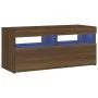 TV-Schrank mit LED-Leuchten, braune Eiche, 90 x 35 x 40 cm von vidaXL, TV-Möbel - Ref: Foro24-815677, Preis: 56,98 €, Rabatt: %