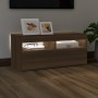 TV-Schrank mit LED-Leuchten, braune Eiche, 90 x 35 x 40 cm von vidaXL, TV-Möbel - Ref: Foro24-815677, Preis: 57,80 €, Rabatt: %