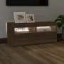 TV-Schrank mit LED-Leuchten, braune Eiche, 90 x 35 x 40 cm von vidaXL, TV-Möbel - Ref: Foro24-815677, Preis: 56,98 €, Rabatt: %