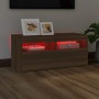 TV-Schrank mit LED-Leuchten, braune Eiche, 90 x 35 x 40 cm von vidaXL, TV-Möbel - Ref: Foro24-815677, Preis: 57,80 €, Rabatt: %