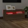 TV-Schrank mit LED-Leuchten, braune Eiche, 90 x 35 x 40 cm von vidaXL, TV-Möbel - Ref: Foro24-815677, Preis: 56,98 €, Rabatt: %