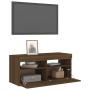 TV-Schrank mit LED-Leuchten, braune Eiche, 90 x 35 x 40 cm von vidaXL, TV-Möbel - Ref: Foro24-815677, Preis: 57,80 €, Rabatt: %