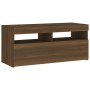 TV-Schrank mit LED-Leuchten, braune Eiche, 90 x 35 x 40 cm von vidaXL, TV-Möbel - Ref: Foro24-815677, Preis: 57,80 €, Rabatt: %