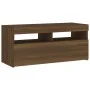 TV-Schrank mit LED-Leuchten, braune Eiche, 90 x 35 x 40 cm von vidaXL, TV-Möbel - Ref: Foro24-815677, Preis: 56,98 €, Rabatt: %