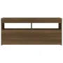 TV-Schrank mit LED-Leuchten, braune Eiche, 90 x 35 x 40 cm von vidaXL, TV-Möbel - Ref: Foro24-815677, Preis: 56,98 €, Rabatt: %