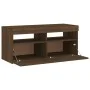 TV-Schrank mit LED-Leuchten, braune Eiche, 90 x 35 x 40 cm von vidaXL, TV-Möbel - Ref: Foro24-815677, Preis: 56,98 €, Rabatt: %
