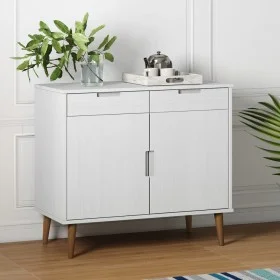 MOLD Sideboard aus massivem weißem Kiefernholz 90x40x80 cm von vidaXL, Sideboards - Ref: Foro24-350547, Preis: 157,74 €, Raba...