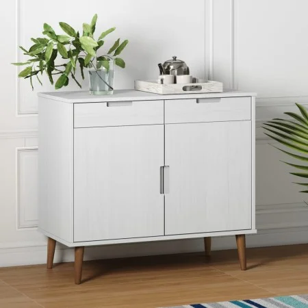 MOLD Sideboard aus massivem weißem Kiefernholz 90x40x80 cm von vidaXL, Sideboards - Ref: Foro24-350547, Preis: 157,74 €, Raba...