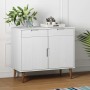MOLD Sideboard aus massivem weißem Kiefernholz 90x40x80 cm von vidaXL, Sideboards - Ref: Foro24-350547, Preis: 160,26 €, Raba...