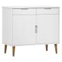 MOLD Sideboard aus massivem weißem Kiefernholz 90x40x80 cm von vidaXL, Sideboards - Ref: Foro24-350547, Preis: 157,74 €, Raba...