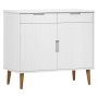 MOLD Sideboard aus massivem weißem Kiefernholz 90x40x80 cm von vidaXL, Sideboards - Ref: Foro24-350547, Preis: 160,26 €, Raba...