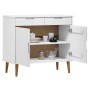 MOLD Sideboard aus massivem weißem Kiefernholz 90x40x80 cm von vidaXL, Sideboards - Ref: Foro24-350547, Preis: 160,26 €, Raba...