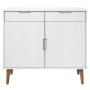 MOLD Sideboard aus massivem weißem Kiefernholz 90x40x80 cm von vidaXL, Sideboards - Ref: Foro24-350547, Preis: 160,26 €, Raba...