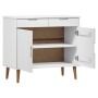 MOLD Sideboard aus massivem weißem Kiefernholz 90x40x80 cm von vidaXL, Sideboards - Ref: Foro24-350547, Preis: 160,26 €, Raba...