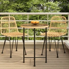 Tempered glass and steel dining table 55 cm by vidaXL, Garden tables - Ref: Foro24-319434, Price: 52,09 €, Discount: %