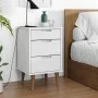 MOLDE Nachttisch aus massivem Kiefernholz weiß 40x35x65 cm von vidaXL, Nachttische - Ref: Foro24-350499, Preis: 88,32 €, Raba...