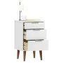 Bedside table MOLDE made of solid white pine wood 40x35x65 cm by vidaXL, Nightstands - Ref: Foro24-350499, Price: 88,32 €, Di...