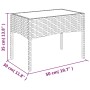 Set muebles de jardín 4 piezas y cojines ratán sintético marrón
