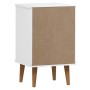 MOLDE Nachttisch aus massivem Kiefernholz weiß 40x35x65 cm von vidaXL, Nachttische - Ref: Foro24-350499, Preis: 89,71 €, Raba...