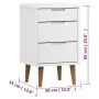 MOLDE Nachttisch aus massivem Kiefernholz weiß 40x35x65 cm von vidaXL, Nachttische - Ref: Foro24-350499, Preis: 88,32 €, Raba...