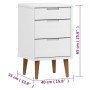 MOLDE Nachttisch aus massivem Kiefernholz weiß 40x35x65 cm von vidaXL, Nachttische - Ref: Foro24-350499, Preis: 89,71 €, Raba...