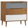MOLDE bedside table solid brown pine wood 80x40x80 cm by vidaXL, Drawers - Ref: Foro24-350504, Price: 144,81 €, Discount: %