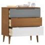 MOLDE bedside table solid brown pine wood 80x40x80 cm by vidaXL, Drawers - Ref: Foro24-350504, Price: 147,06 €, Discount: %