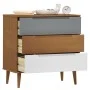 MOLDE bedside table solid brown pine wood 80x40x80 cm by vidaXL, Drawers - Ref: Foro24-350504, Price: 144,81 €, Discount: %