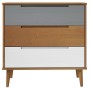 MOLDE bedside table solid brown pine wood 80x40x80 cm by vidaXL, Drawers - Ref: Foro24-350504, Price: 147,06 €, Discount: %