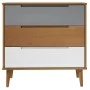 MOLDE bedside table solid brown pine wood 80x40x80 cm by vidaXL, Drawers - Ref: Foro24-350504, Price: 144,81 €, Discount: %