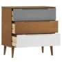 MOLDE bedside table solid brown pine wood 80x40x80 cm by vidaXL, Drawers - Ref: Foro24-350504, Price: 144,81 €, Discount: %