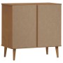 MOLDE bedside table solid brown pine wood 80x40x80 cm by vidaXL, Drawers - Ref: Foro24-350504, Price: 147,06 €, Discount: %