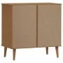 MOLDE bedside table solid brown pine wood 80x40x80 cm by vidaXL, Drawers - Ref: Foro24-350504, Price: 144,81 €, Discount: %