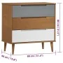 Mesita de noche MOLDE madera maciza de pino marrón 80x40x80 cm de vidaXL, Cajoneras - Ref: Foro24-350504, Precio: 144,81 €, D...