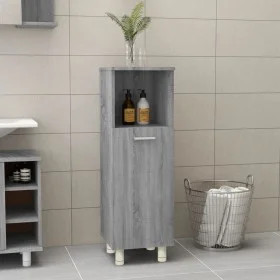 Badezimmerschrank aus grauem Sonoma-Sperrholz, 30 x 30 x 95 cm von vidaXL, Badezimmermöbel - Ref: Foro24-815607, Preis: 50,17...