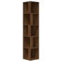 Mueble esquina madera contrachapada marrón roble 33x33x164,5cm