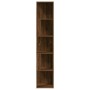 Mueble esquina madera contrachapada marrón roble 33x33x164,5cm