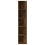 Mueble esquina madera contrachapada marrón roble 33x33x164,5cm
