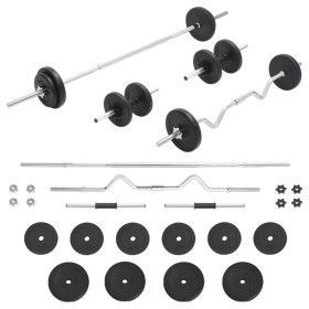 Barbell and weight set 30 kg by vidaXL, free weight - Ref: Foro24-93589, Price: 140,94 €, Discount: %