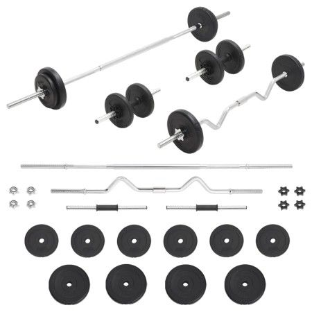 Hantel- und Gewichtsset 30 kg von vidaXL, freies Gewicht - Ref: Foro24-93589, Preis: 140,94 €, Rabatt: %