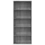 Sonoma gray plywood 5-story shelving unit 80x30x189cm by vidaXL, Bookcases and shelves - Ref: Foro24-815403, Price: 134,88 €,...