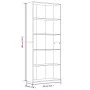 Sonoma gray plywood 5-story shelving unit 80x30x189cm by vidaXL, Bookcases and shelves - Ref: Foro24-815403, Price: 134,88 €,...