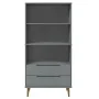 MOLDE bookcase solid gray pine wood 85x35x170.5 cm by vidaXL, Bookcases and shelves - Ref: Foro24-350542, Price: 209,40 €, Di...