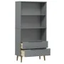 MOLDE bookcase solid gray pine wood 85x35x170.5 cm by vidaXL, Bookcases and shelves - Ref: Foro24-350542, Price: 209,40 €, Di...