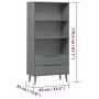MOLDE Bücherregal aus massivem grauem Kiefernholz 85x35x170,5 cm von vidaXL, Bücherregale und Regale - Ref: Foro24-350542, Pr...