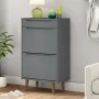 Shoe rack MOLD solid gray pine wood 59.5x35x103 cm by vidaXL, Shoe racks and shoe organizers - Ref: Foro24-350527, Price: 144...