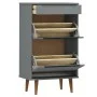 Shoe rack MOLD solid gray pine wood 59.5x35x103 cm by vidaXL, Shoe racks and shoe organizers - Ref: Foro24-350527, Price: 144...
