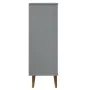 Shoe rack MOLD solid gray pine wood 59.5x35x103 cm by vidaXL, Shoe racks and shoe organizers - Ref: Foro24-350527, Price: 144...