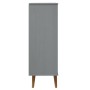 Zapatero MOLDE madera maciza de pino gris 59,5x35x103 cm | Foro24.es | Tu tienda online para hogar, jardín y más Foro24.es