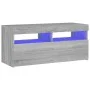 TV stand with LED lights in Sonoma gray 90x35x40 cm by vidaXL, TV Furniture - Ref: Foro24-815676, Price: 61,67 €, Discount: %